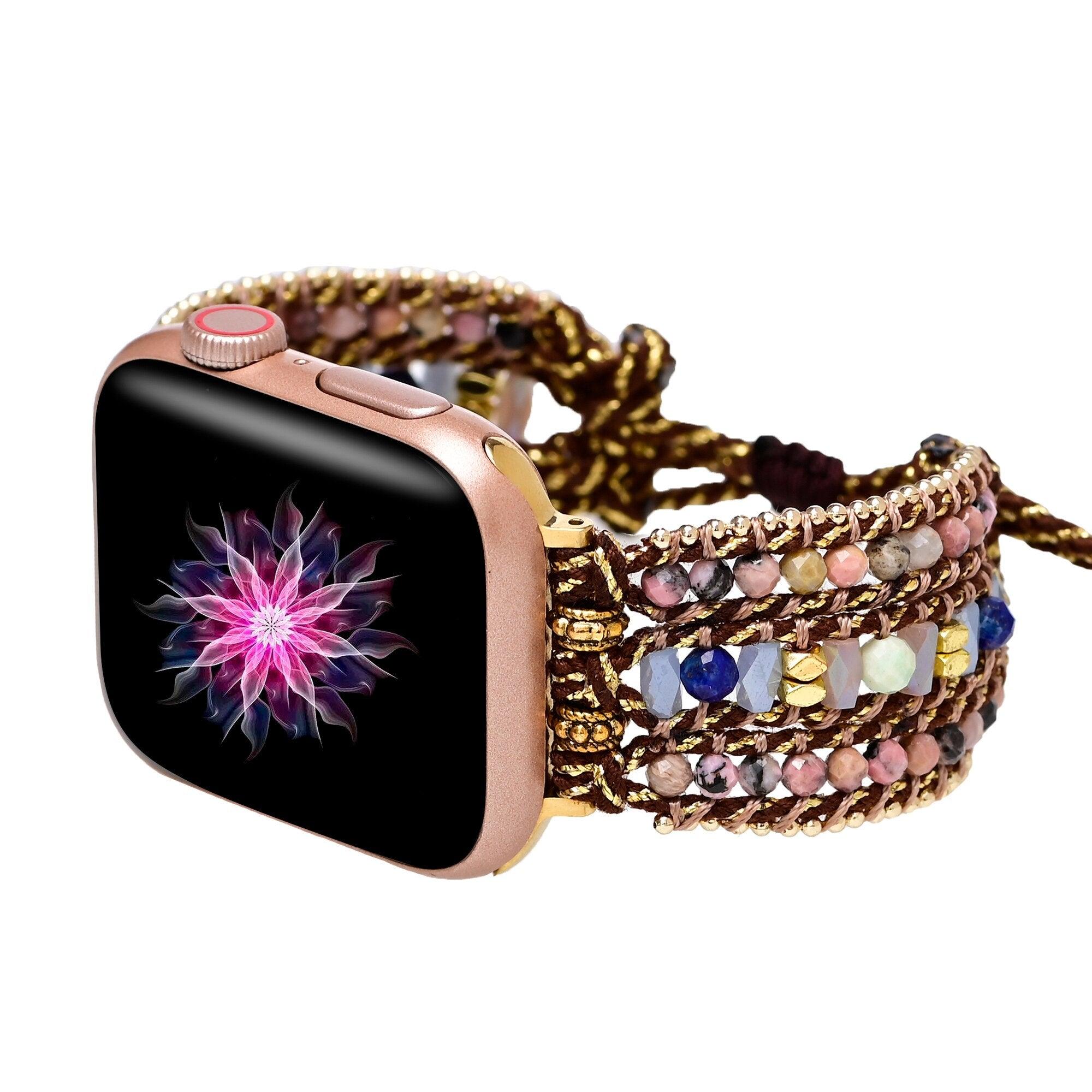 Rhodochrosit Apple Watch-Uhrenarmband "Hypnotisierende Hoffnung"