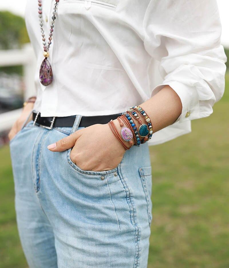 Jaspis-Armband "Minimalistisch Ethnisch"