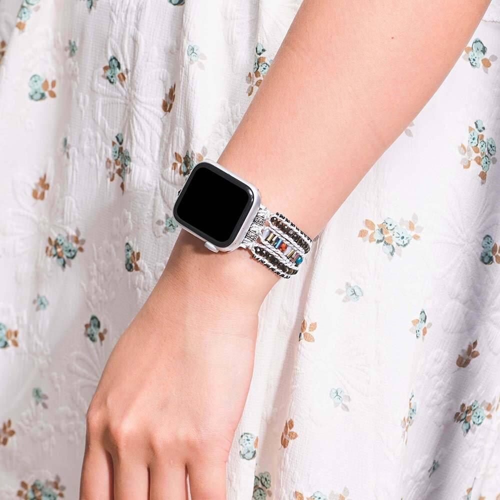 Goldobsidian & Hämatit Apple Watch Uhrenarmband für reichliche Positivität