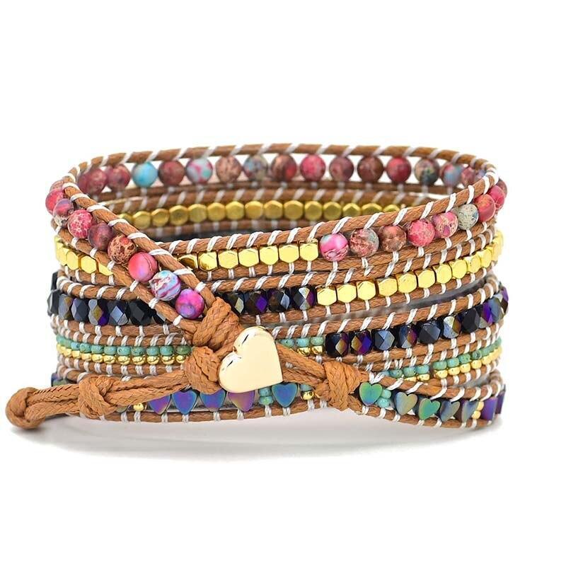 Apple Watch-Uhrenarmband "Irisierendes Herz" aus Edelstein