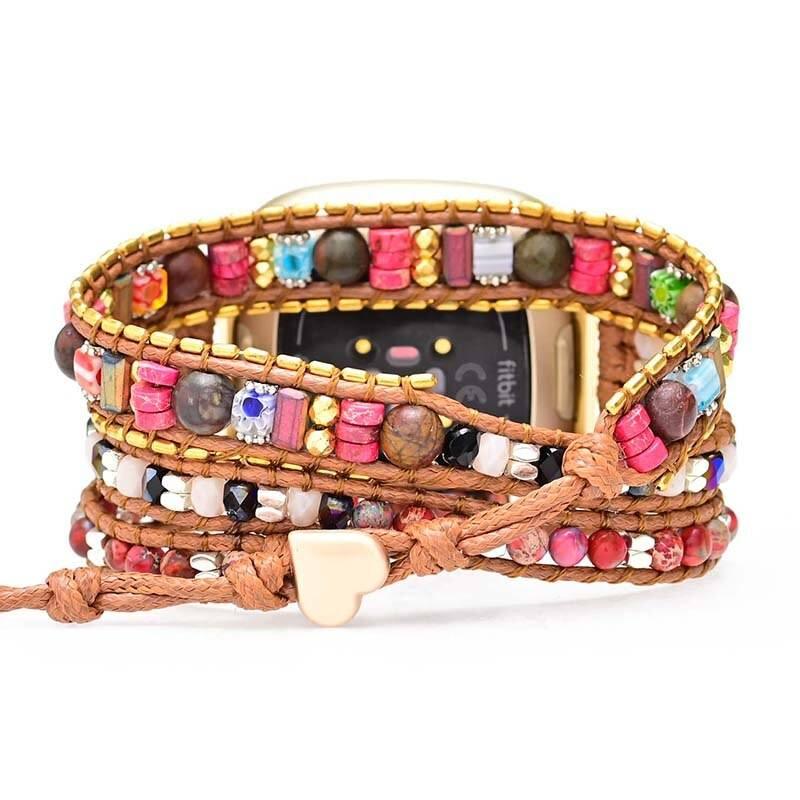 Fitbit-Uhrenarmband "Strahlende Liebe" aus Kaiserstein & Achat