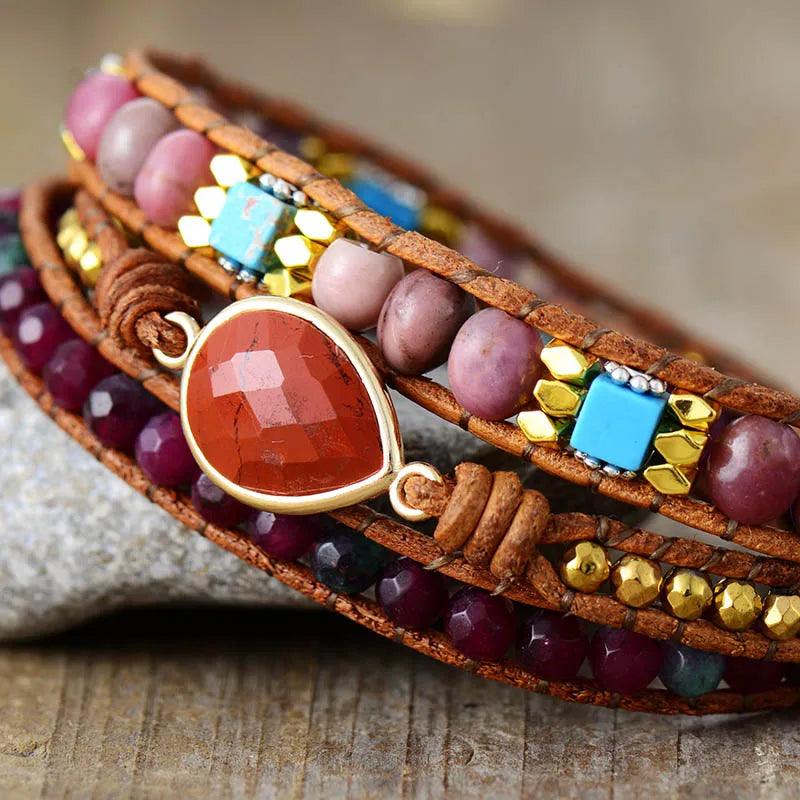 Mehrlagiges Wickelarmband "Essenz der Ruhe"