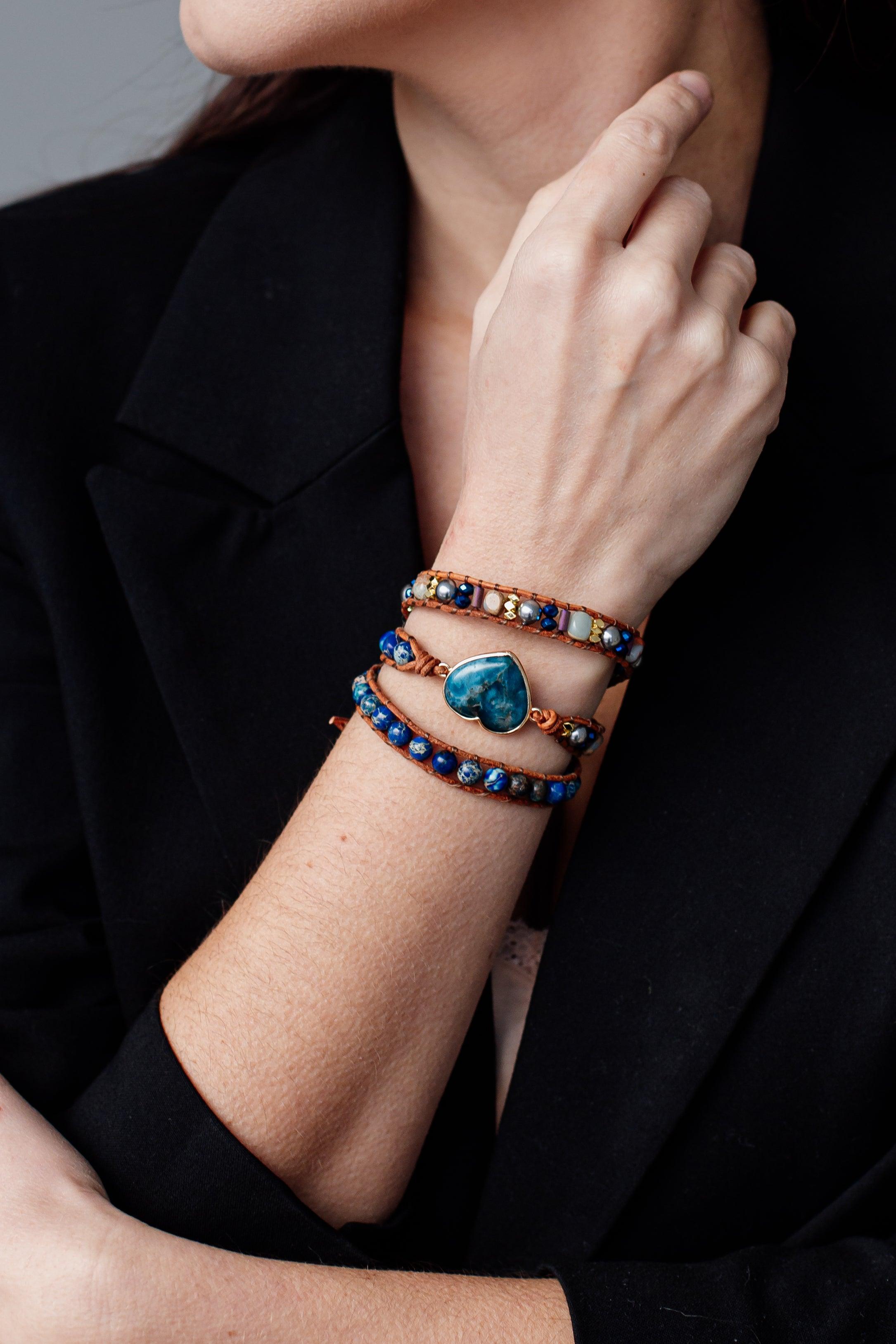 Lederarmband "Herz des Ozeans"