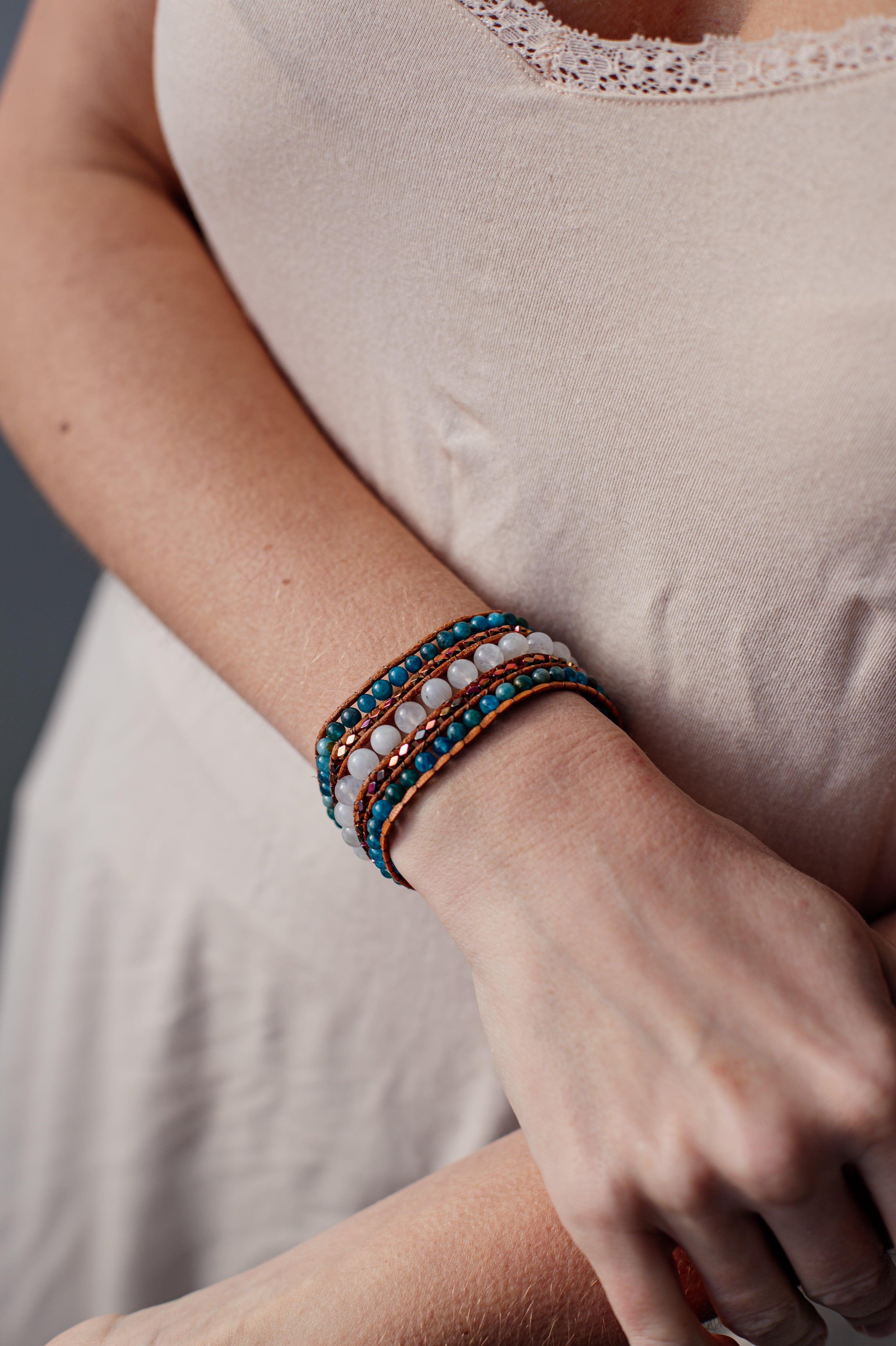 Mondstein Manschettenarmband "Ein neuer Anfang"
