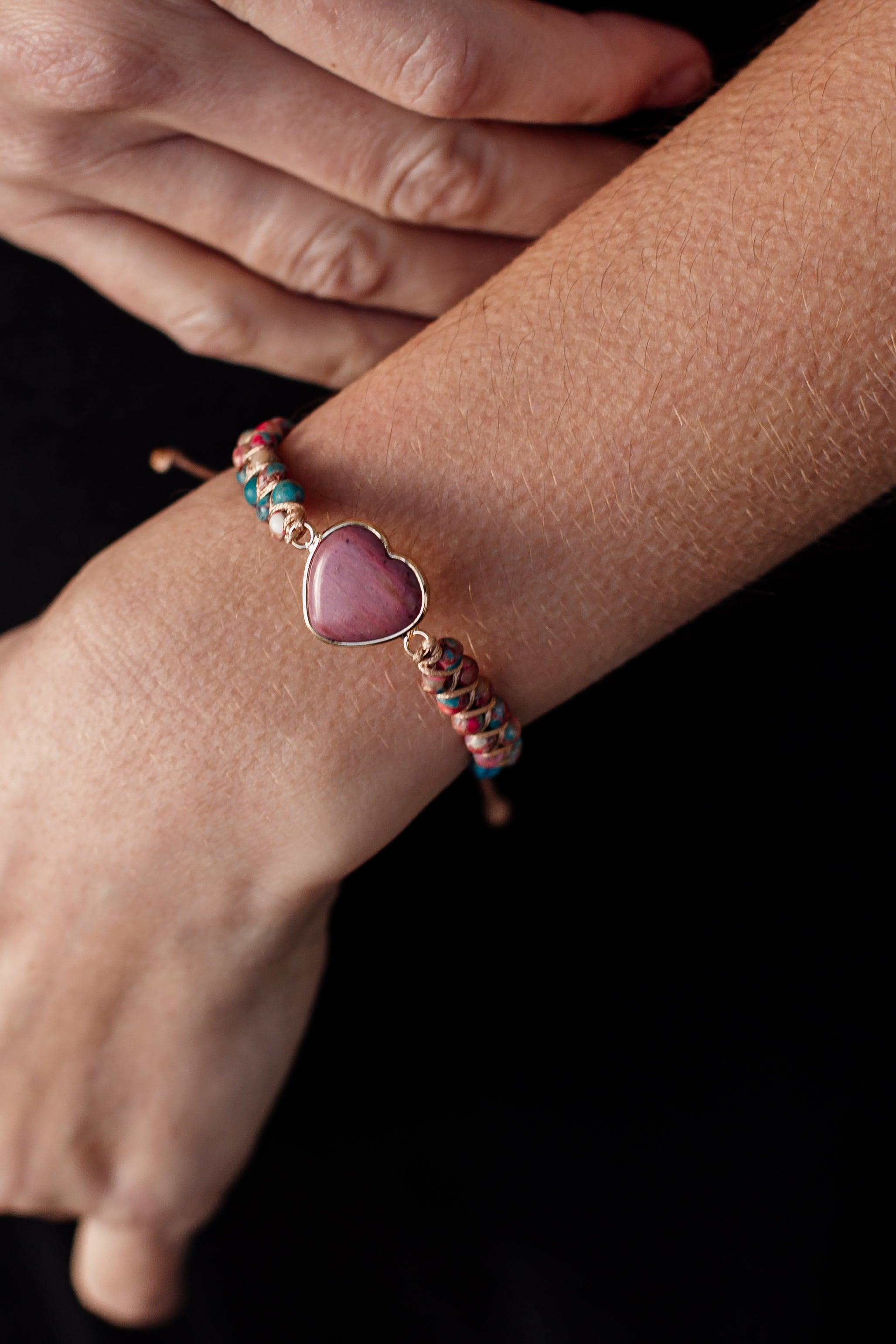 Spirituelles Erwachen rotes Jaspis-Armband