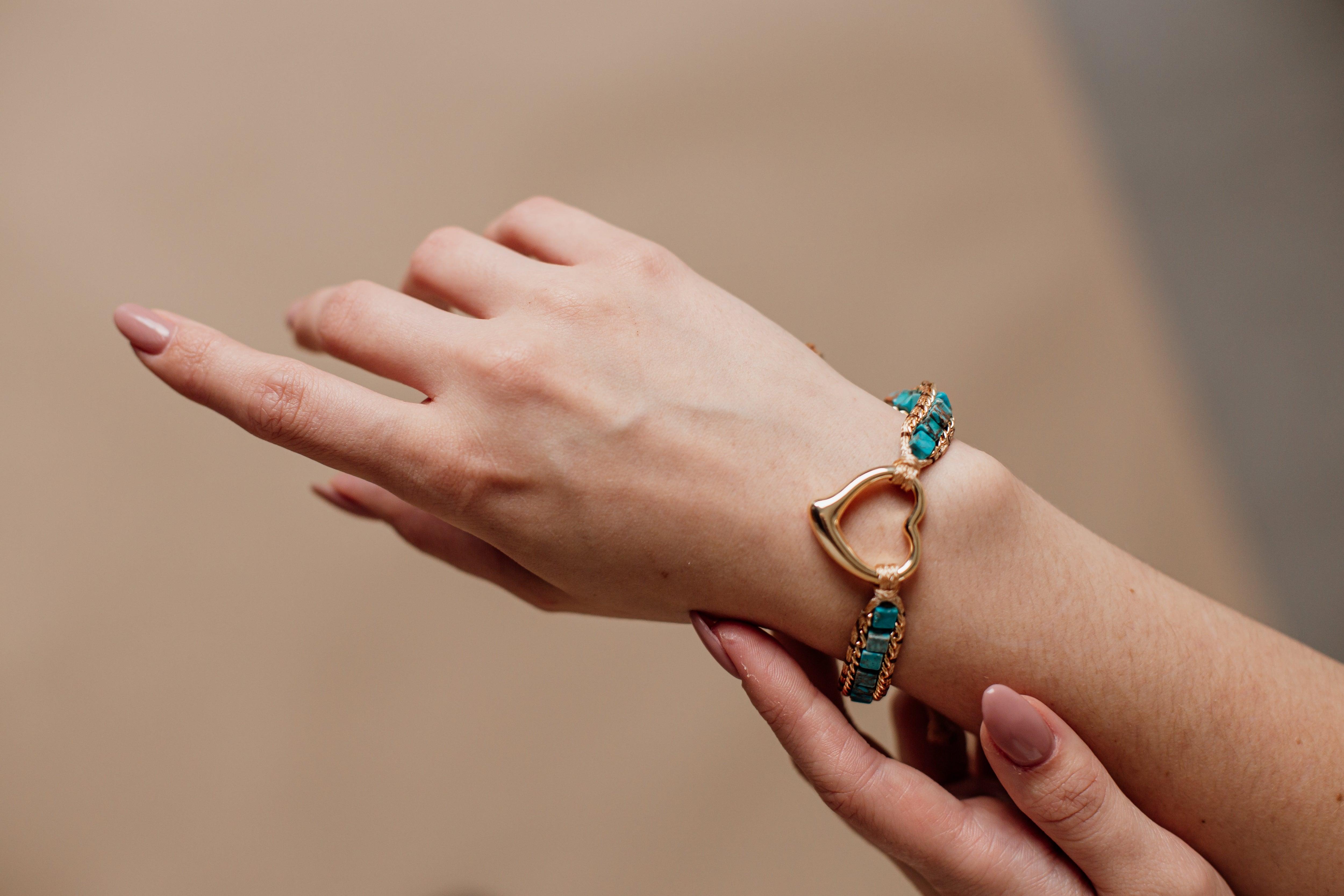 Jaspis Perlenarmband "Sanftes Herz"