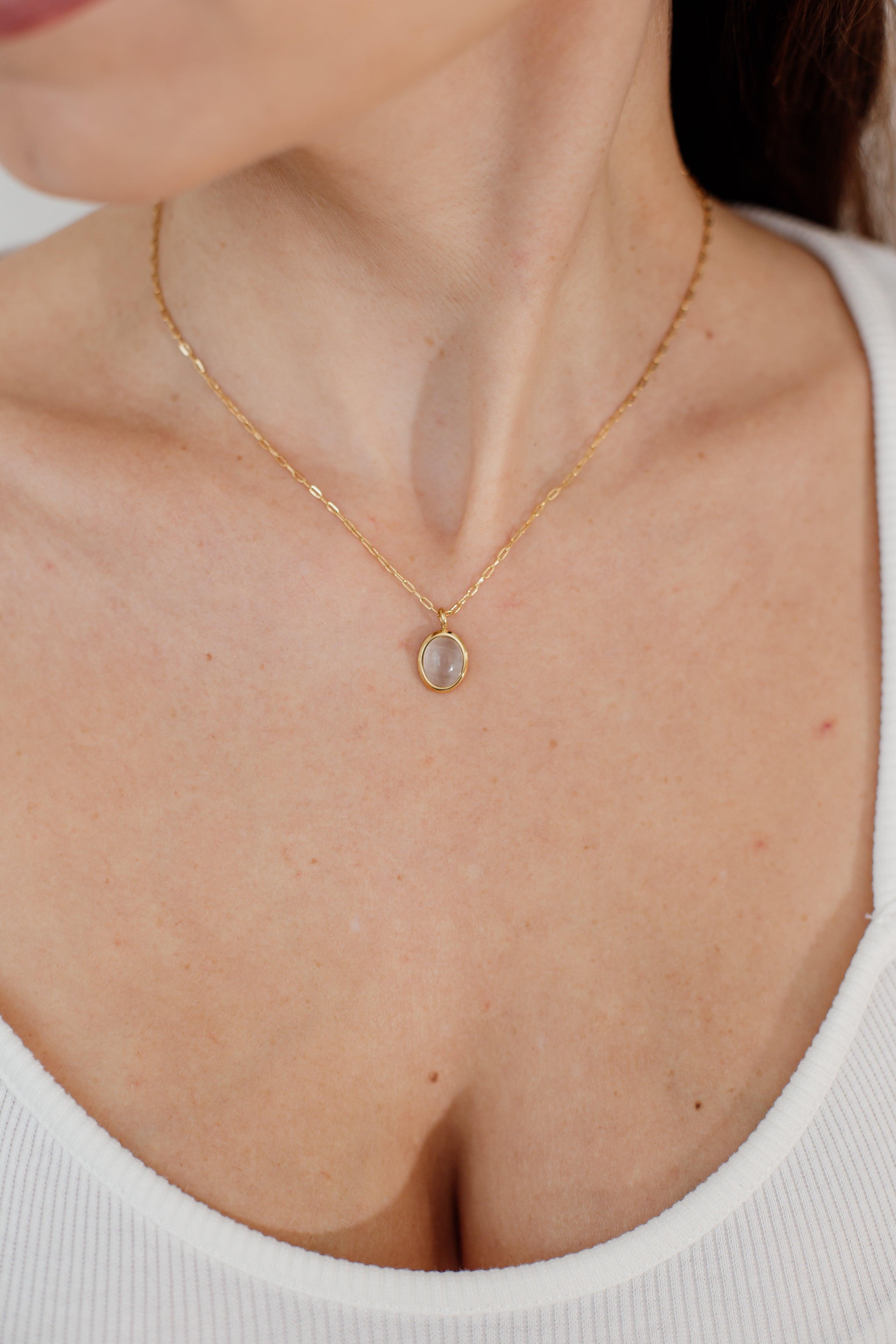 Anhänger Halskette "Yin & Yang" Schwarz/Weiss Opal