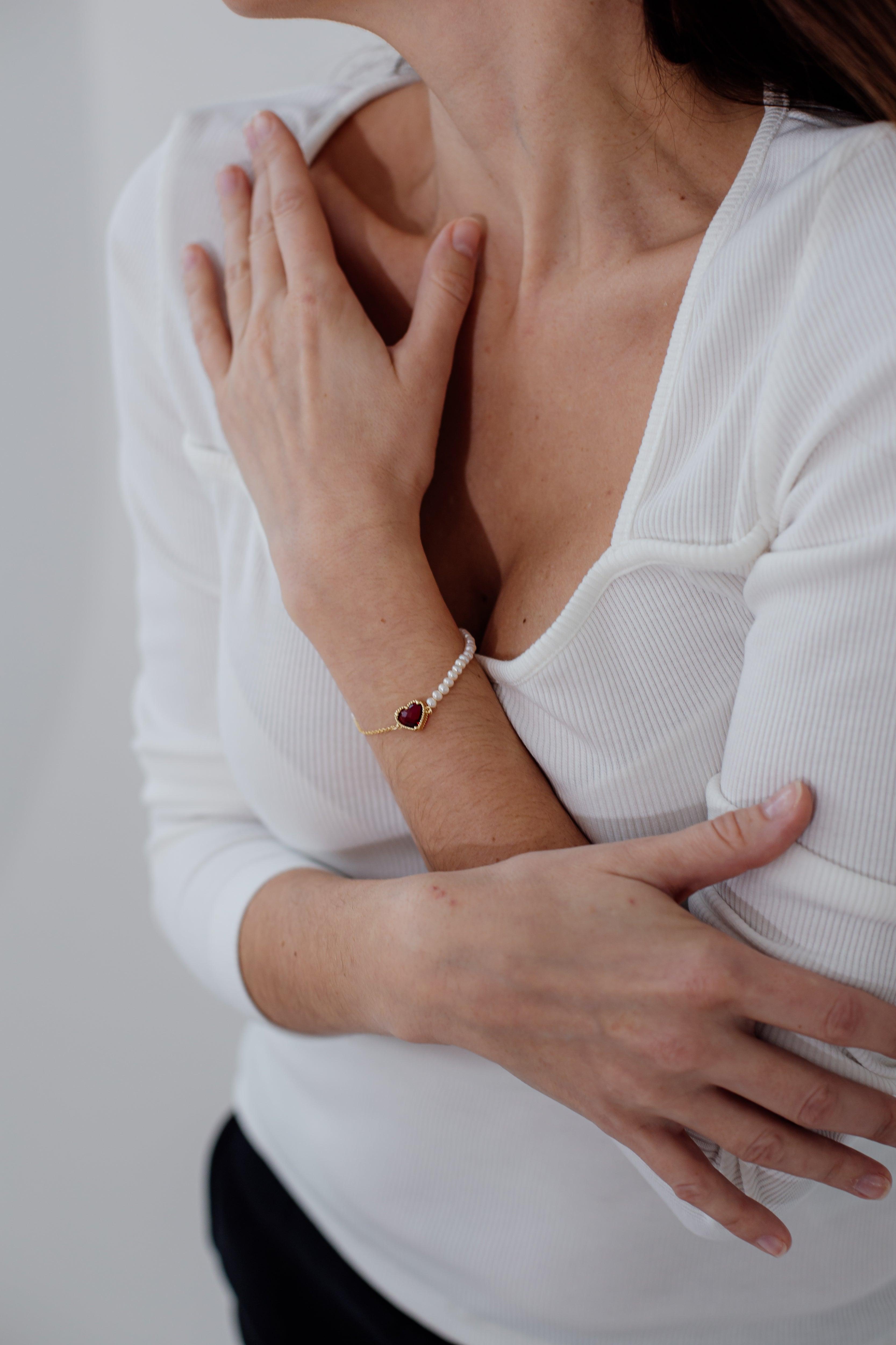 Klassische Naturperlen Armbänder "für Verliebte"