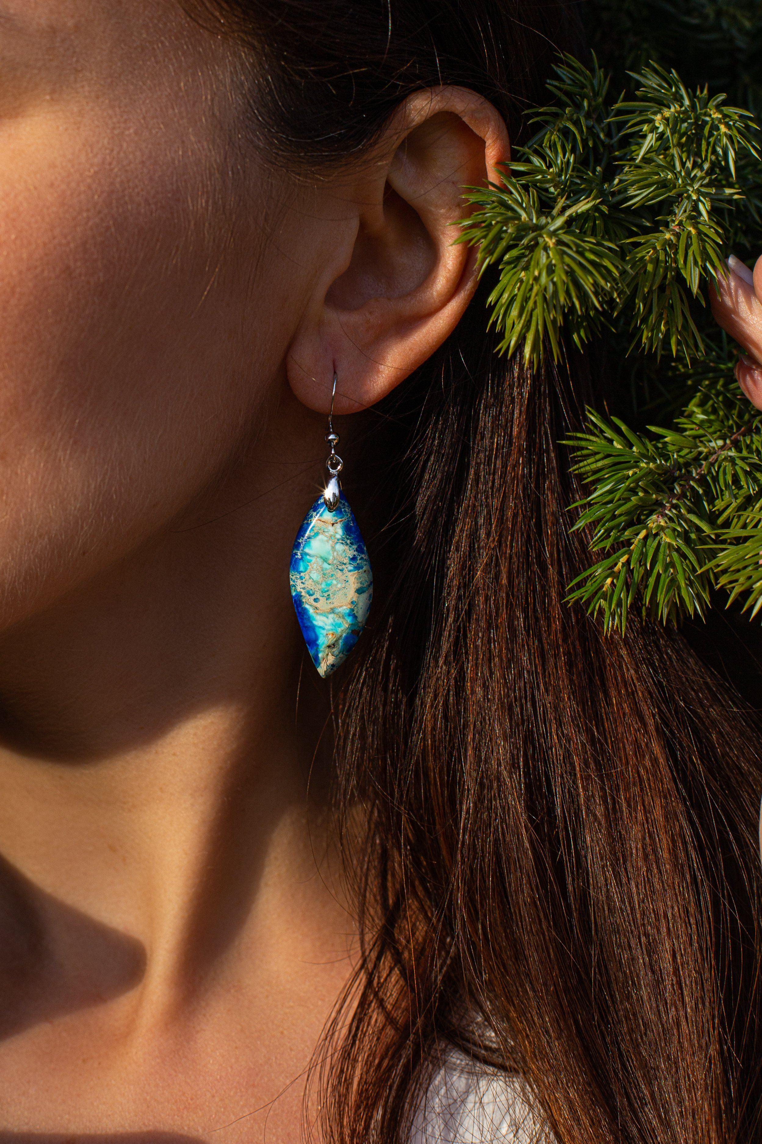 Göttliche Krieger-Jaspis-Ohrringe