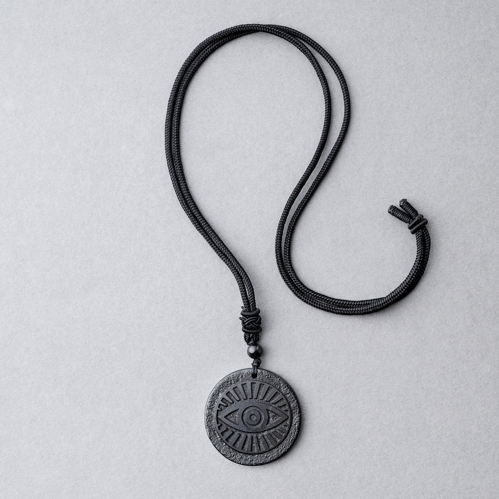 Schungit-Anhänger „Auge Gottes“