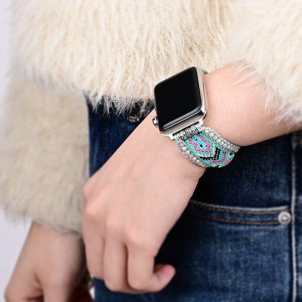 Apple Watch Armband "Shimmering Soul" aus Türkis