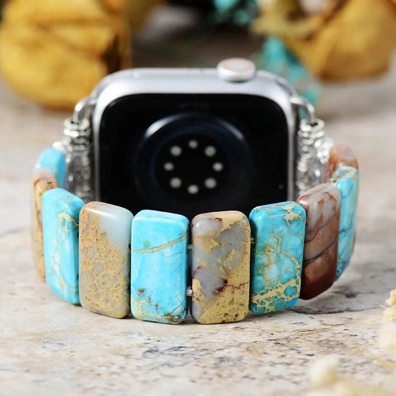 Smart Watch Armband "Gelassener Zeitwächter" mit Edelsteinen