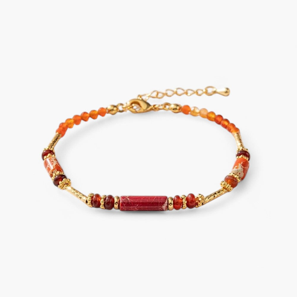 Erdendes Armband "Zauberhafte Stärke" mit rotem Achat