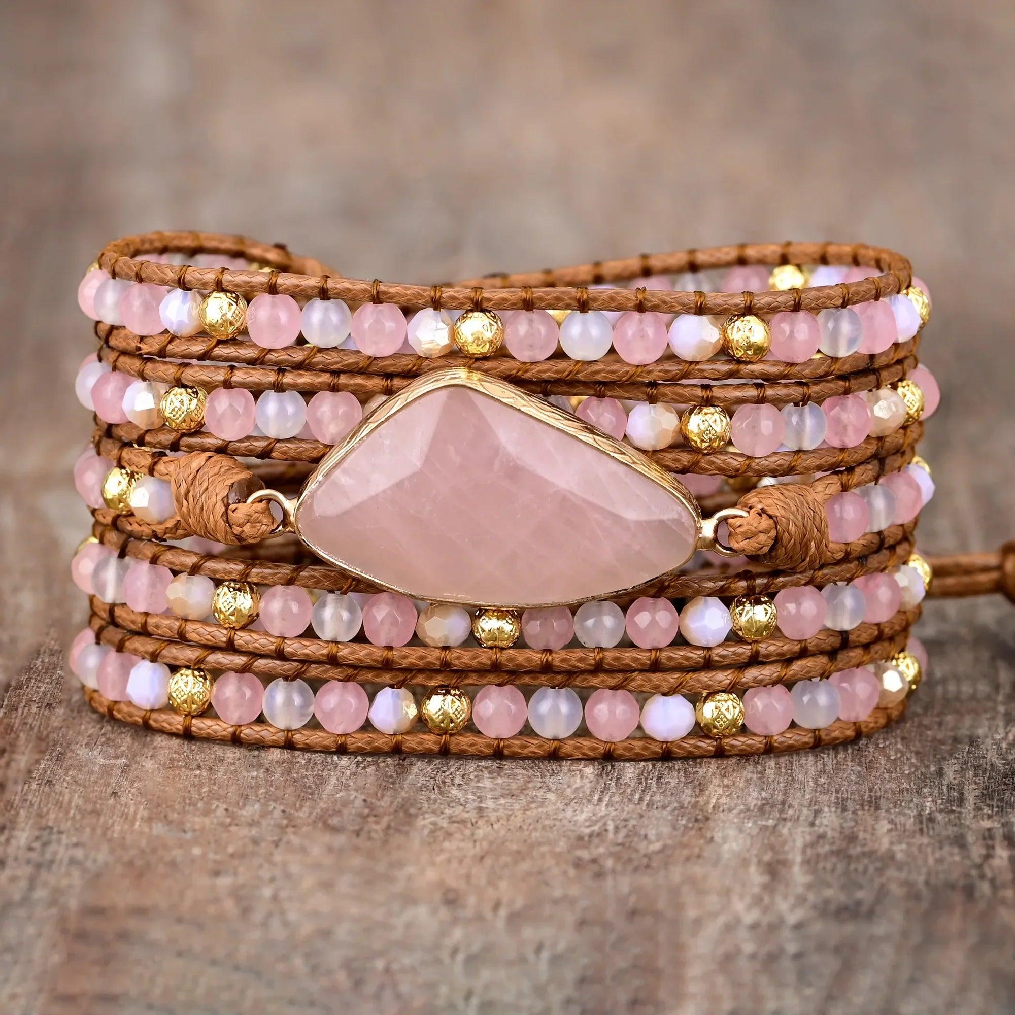 Rosenquarz-Armband "Anmutige Aura"
