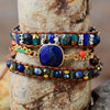 Lapislazuli & Jaspis Wickelarmband "Kosmisches Auge"