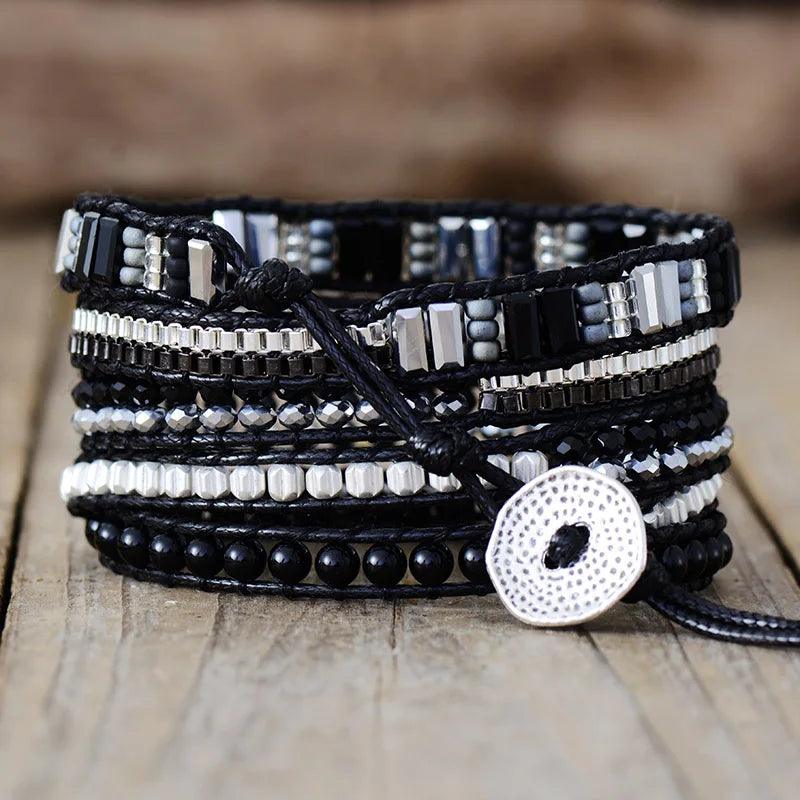 Achat-Armband "Monochromes Mosaik"