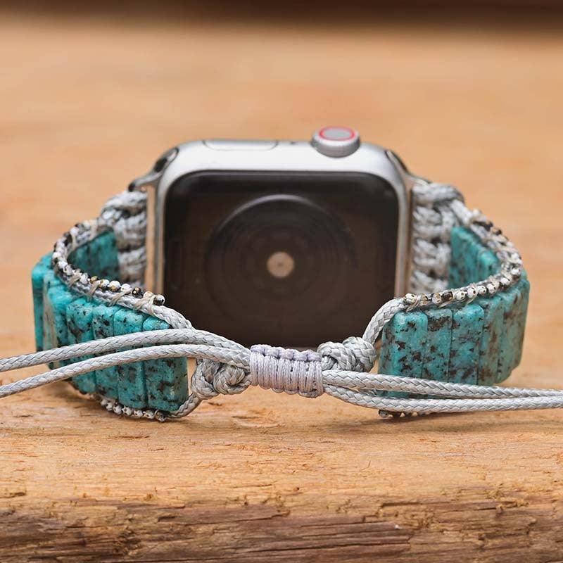 Apple-Uhrenarmband "Kobaltblauer Sesam-Jaspis"