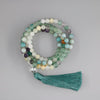 Mala Halskette "Heilige Transformation" aus Fluorit, Amazonit und Chalcedon