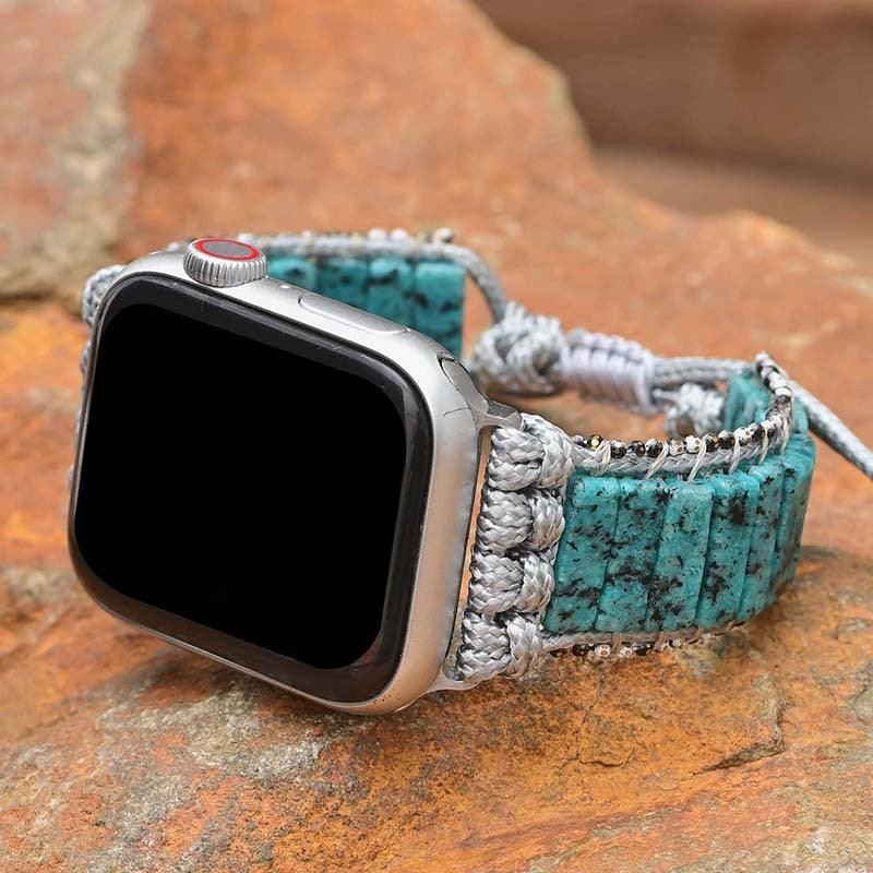 Apple-Uhrenarmband "Kobaltblauer Sesam-Jaspis"