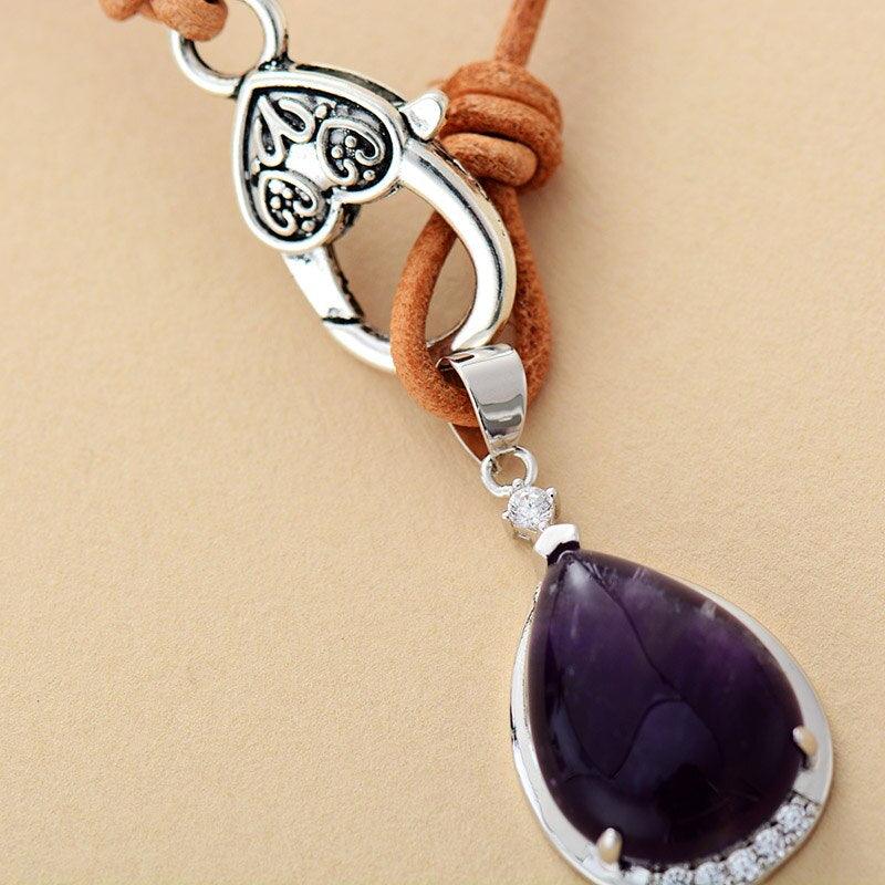 Halskette mit Ruhe-Amethyst-Anhänger