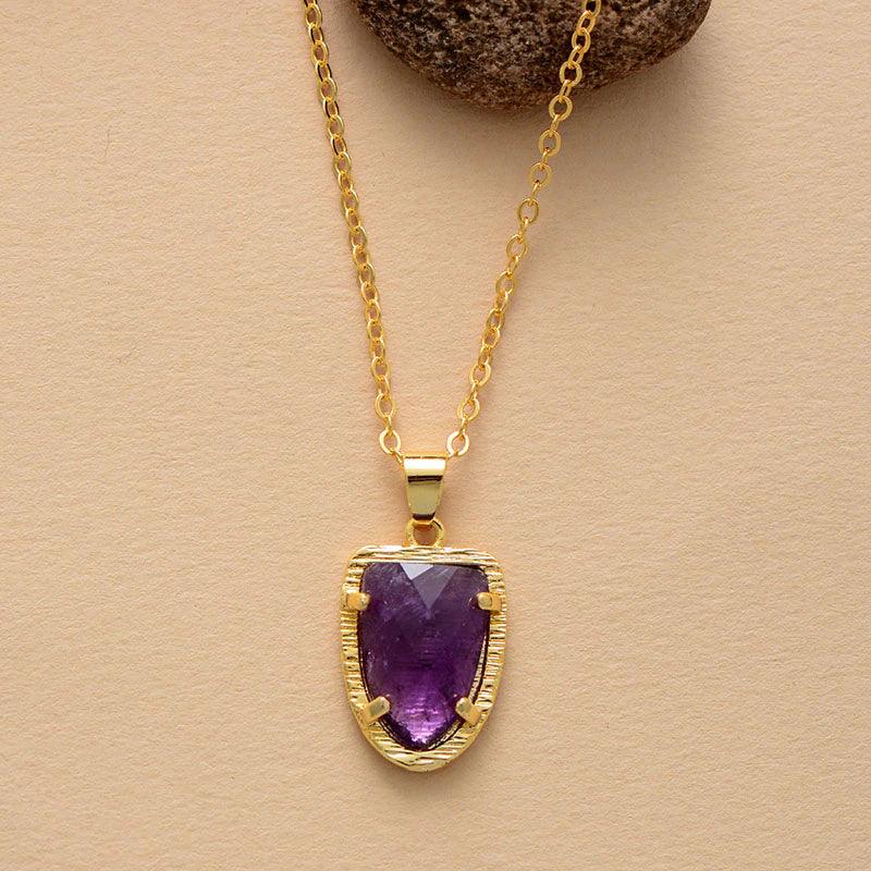 Königlicher Charme: Quarz, Amethyst & Tigerauge Halskette