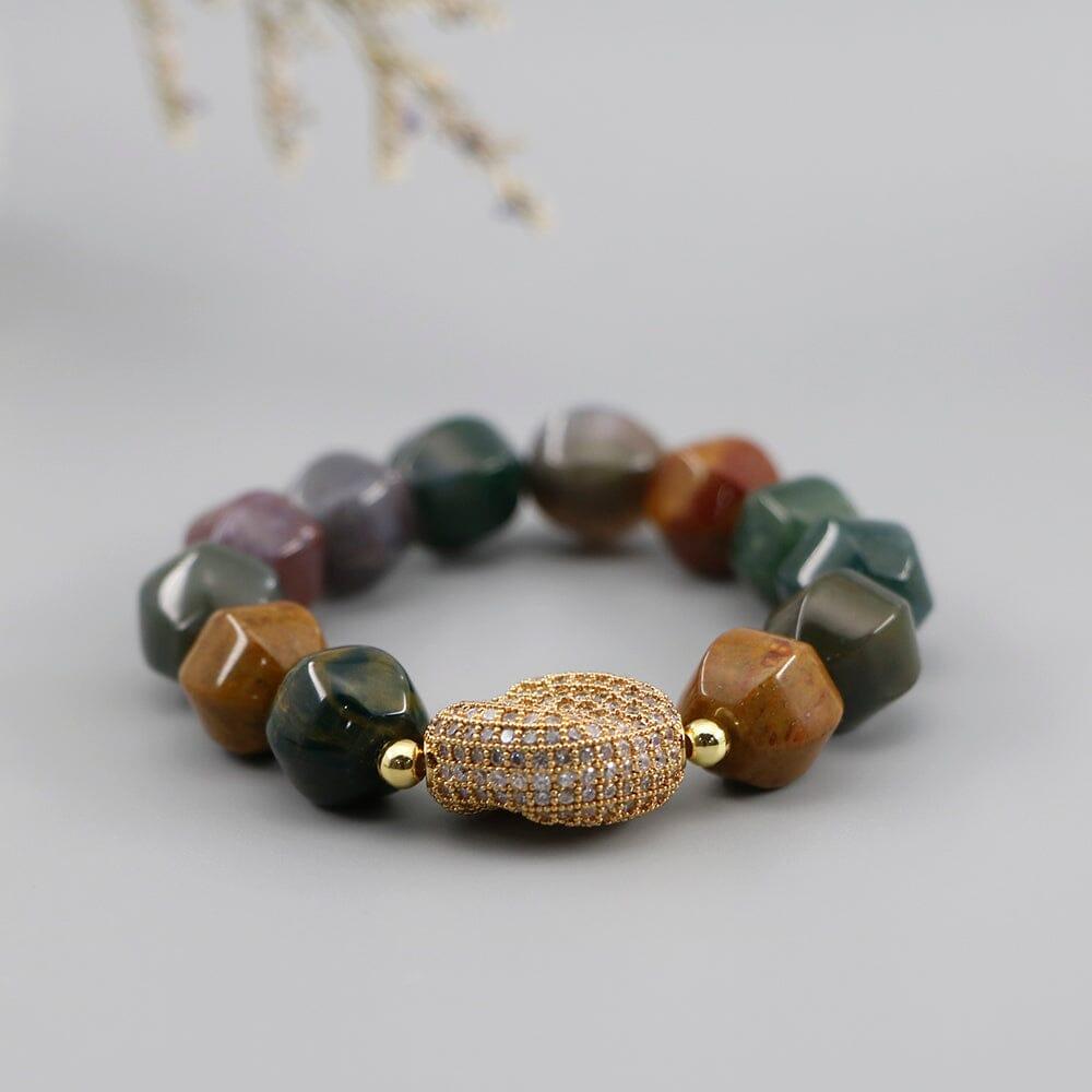 Armband "Goldene Aura" aus indischem Achat