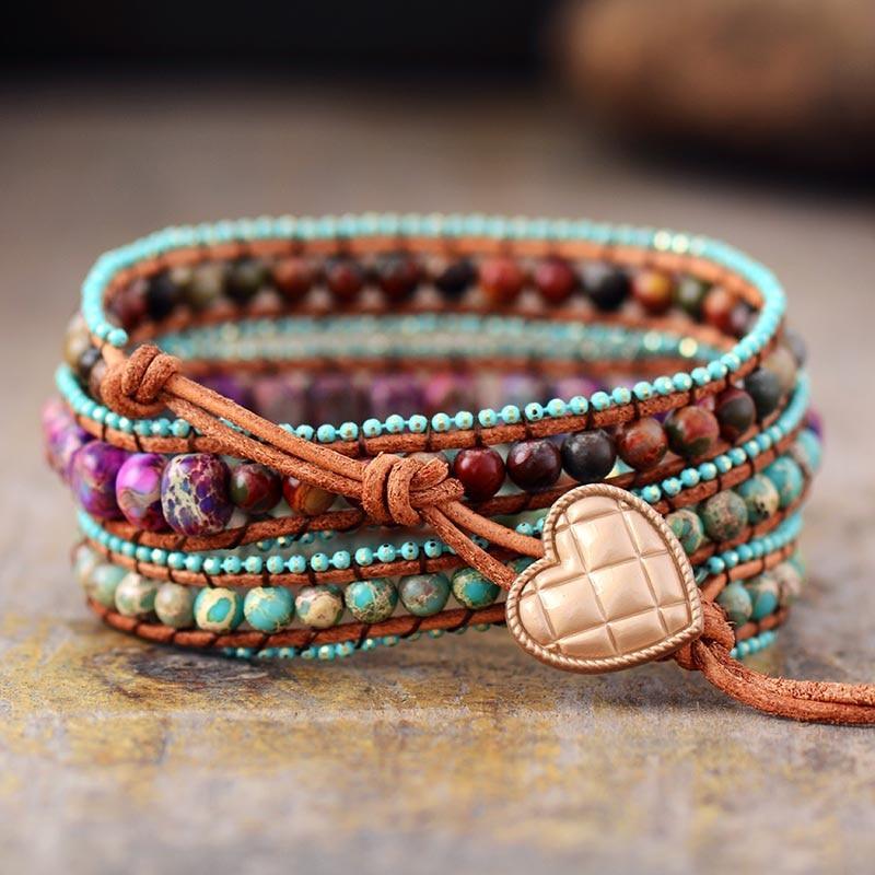 Wickelarmband "Bohemian Herz"