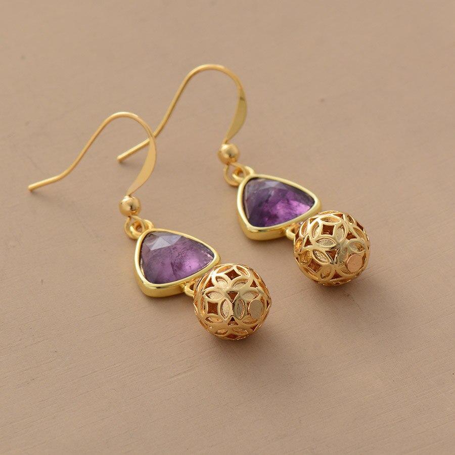 Ohrringe "Amethyst-Gold-Charme"