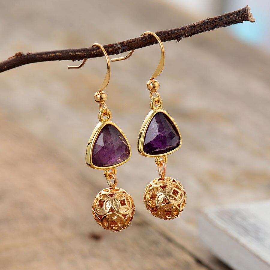 Ohrringe "Amethyst-Gold-Charme"