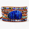 Mehrlagiges Armband mit azurblauem Lapislazuli