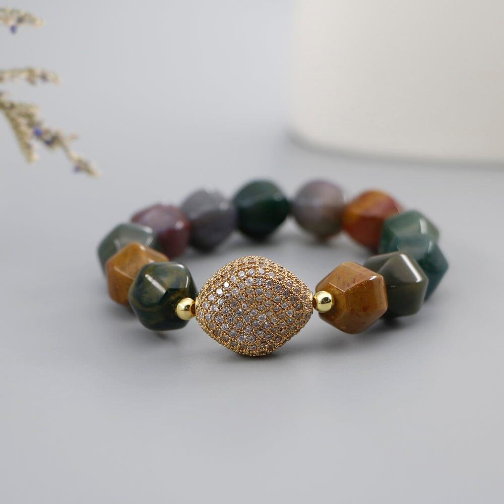 Armband "Goldene Aura" aus indischem Achat