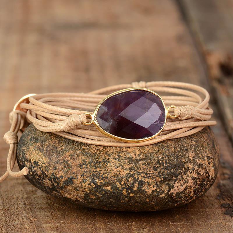 Wickelarmband mit Amethyst