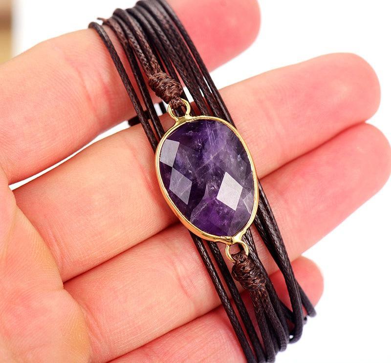 Wickelarmband mit Amethyst