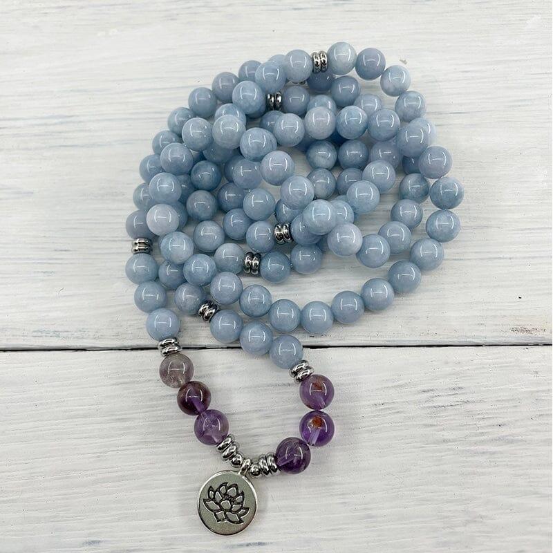 Kraftvolle Gelassenheit: Armband mit blauem Calcit und Amethyst