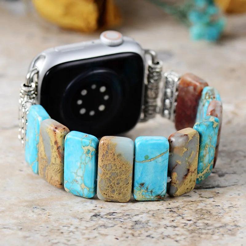 Smart Watch Armband "Gelassener Zeitwächter" mit Edelsteinen