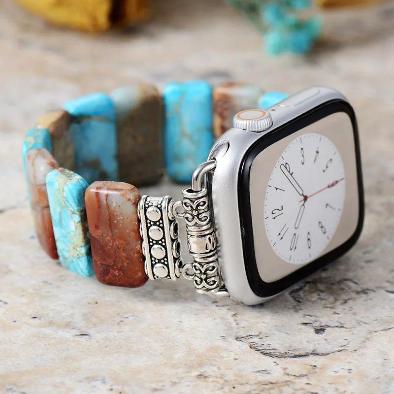Smart Watch Armband "Gelassener Zeitwächter" mit Edelsteinen