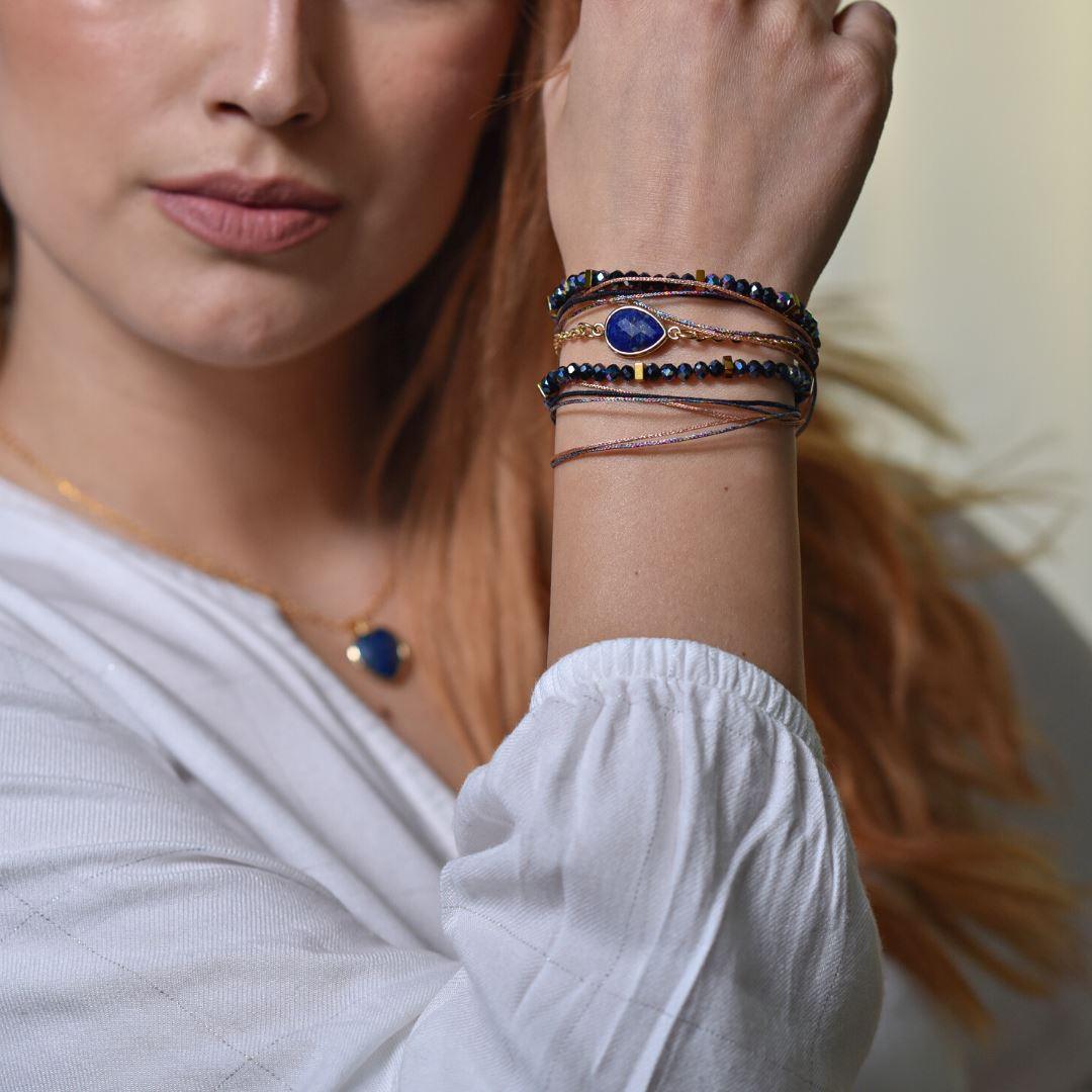 Mehrlagiges Böhmisches Lapislazuli-Armband