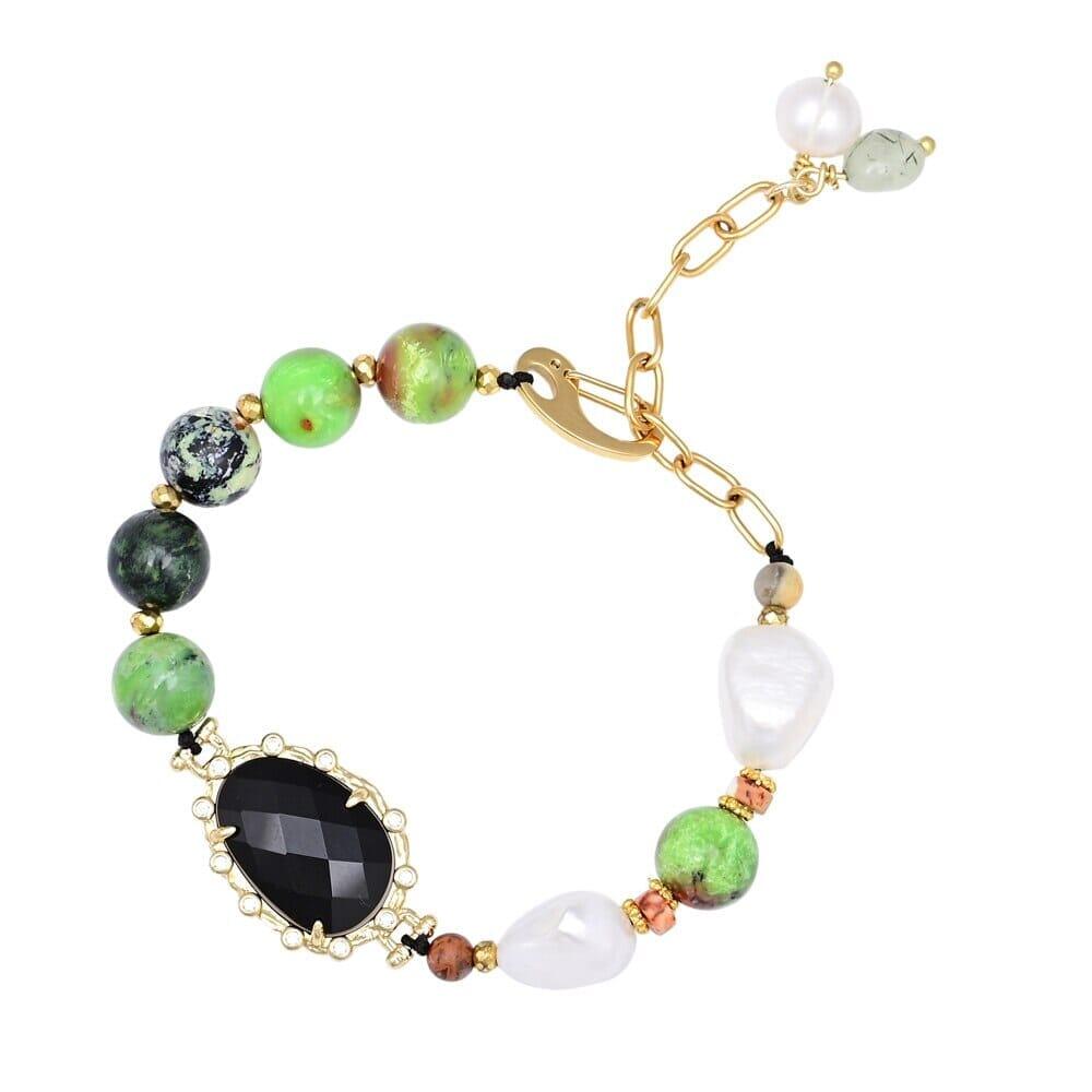 Armband "Herrliche Erdung" aus schwarzem Onyx