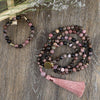 Mala-Halskette "Herzenserwachen" aus Rhodochrosit
