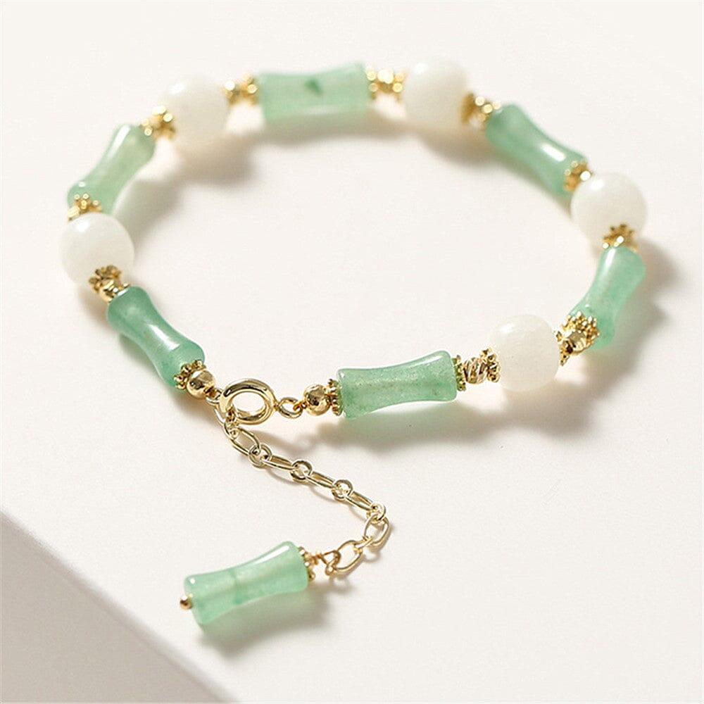 Armband "Goldene Aura" aus Hetian Jade