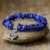 Armband „Azurblaue Gelassenheit“ mit Aquamarin & Lapislazuli