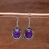 Lyssa - Vintage Eleganz Hakenohrringe mit Amethyst-Steinen