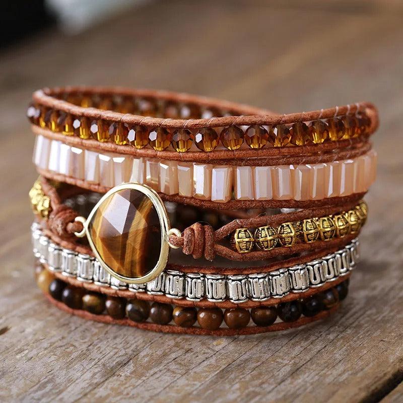 Goldene Aura Armband mit Tigerauge