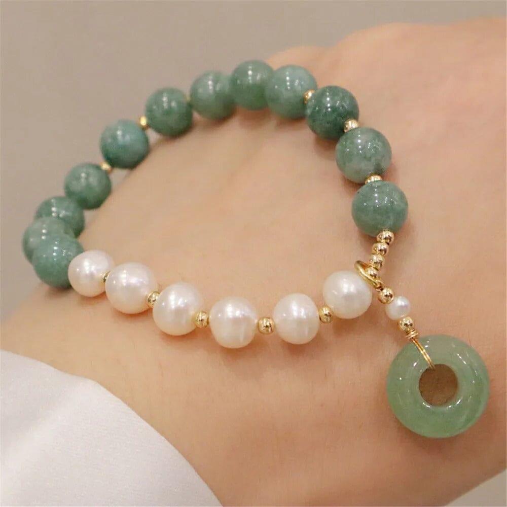 Verzaubertes Jade-Perlen-Armband