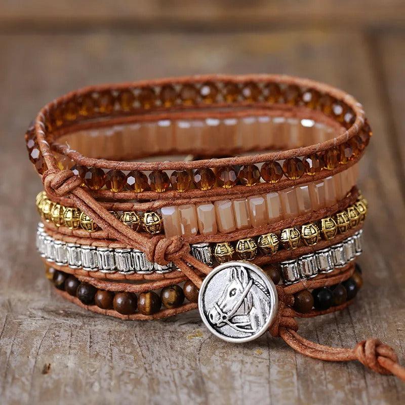 Goldene Aura Armband mit Tigerauge