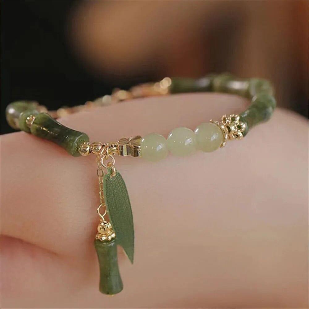 Hetian Jade Armband "Bambus Oase"