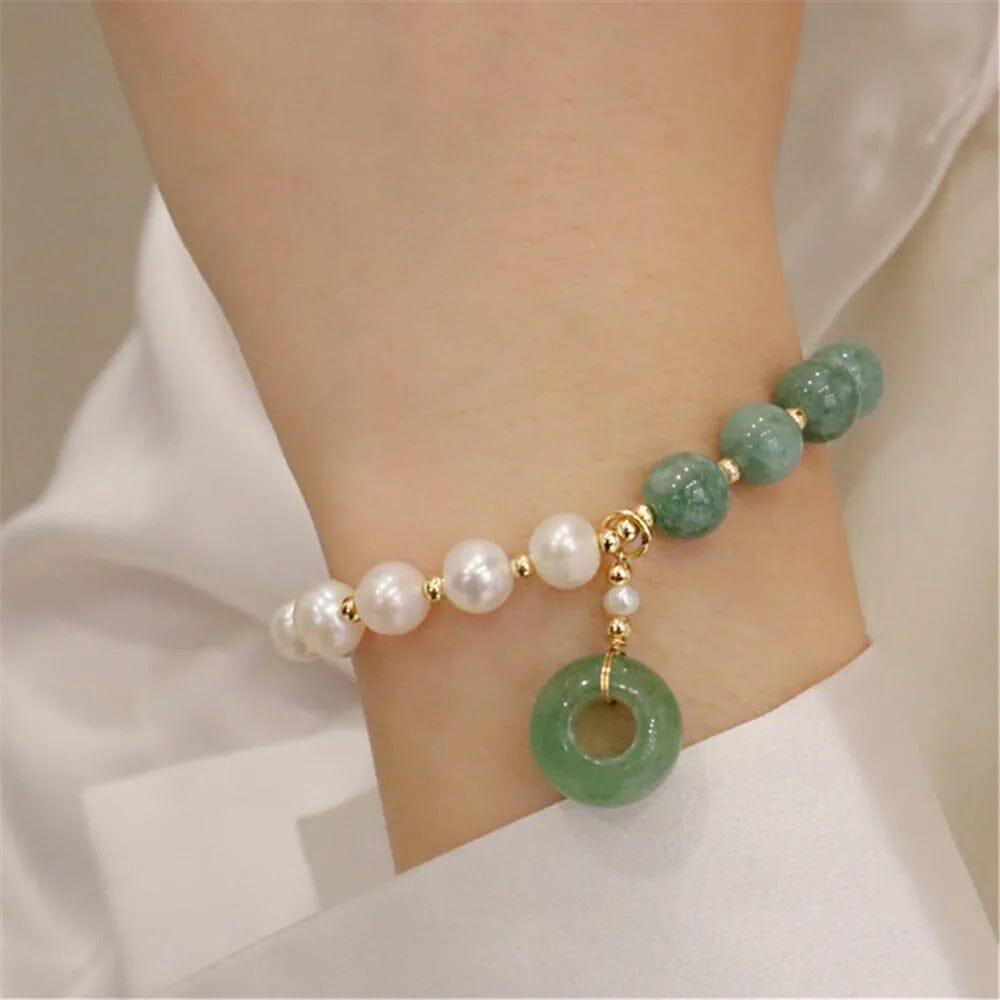 Verzaubertes Jade-Perlen-Armband