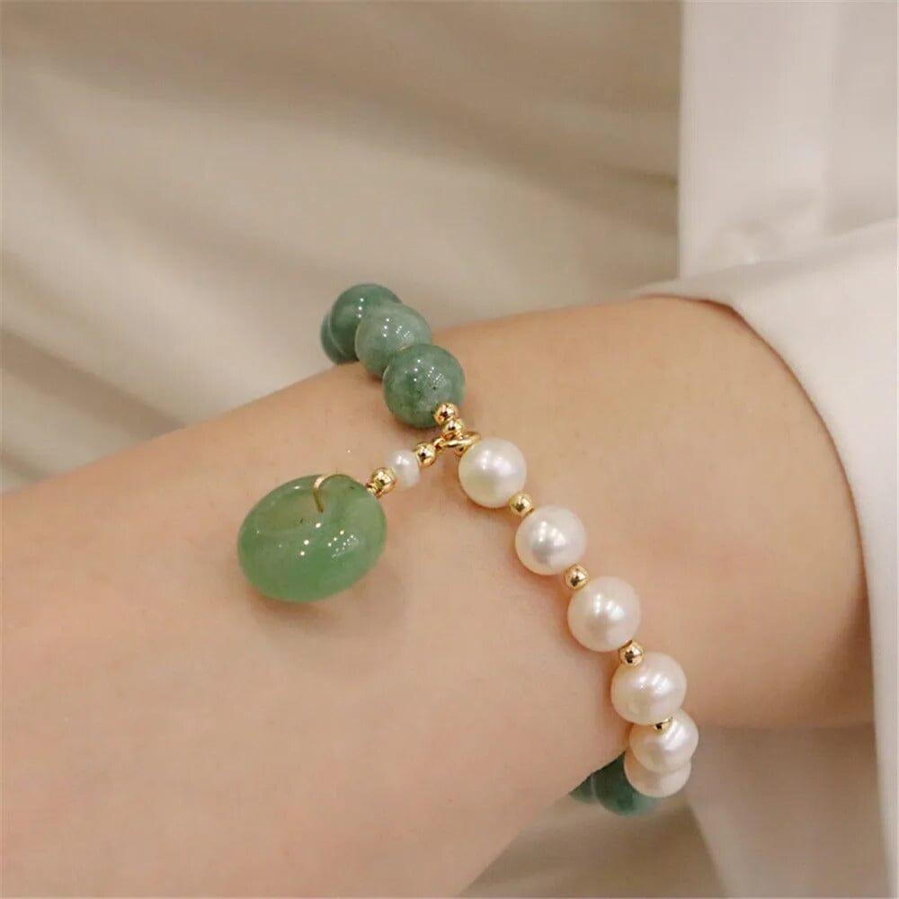 Verzaubertes Jade-Perlen-Armband