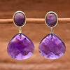 Amethyst Wassertropfen Ohrringe mit göttlichen Glanz