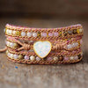 Wickelarmband "Zartes Opal Herz"